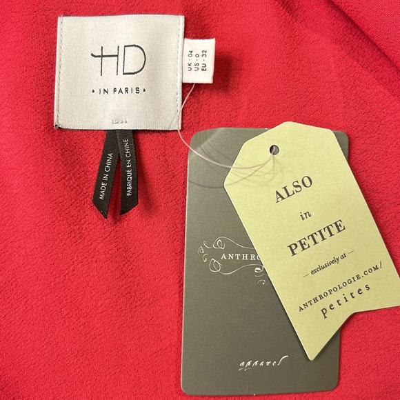 HD In Paris x Anthropologie Pink Tiered Crop Midi Tank Pink/Rose Size 0 - Picture 7 of 11